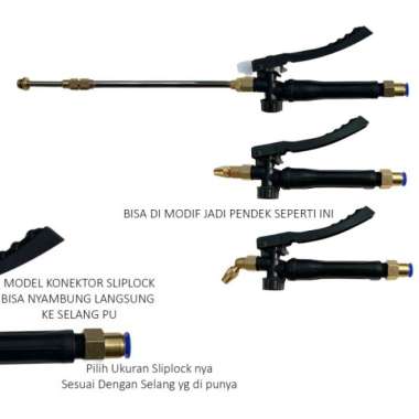 SPRAYER STIK PERTANIAN KONEKTOR SLIPLOCK NOZZLE KUNINGAN 1 TITIK 2 MOD 10 NOZZLE LURUS