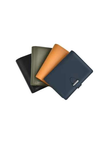 Passport Wallet WiWU Ambassador PU Leather RFID Blocking Anti-Theft Black