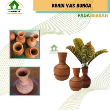 Kendi Vas Bunga Tanah Liat Air Vas Gerabah Tempat Air Tradisional Kecil
