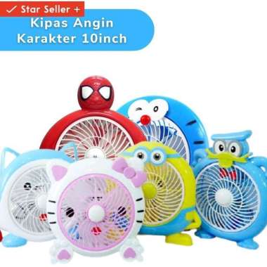 Kipas Angin Karakter Listrik Portable Desk Fan 10 Inch Kipas Kecil