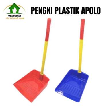 Pengki Serokan Sampah Plastik Gagang Apollo Biru