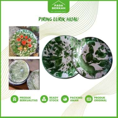 Piring seng blirik Piring seng enamel kuno jadul ukuran 20 22cm UKURAN 22CM