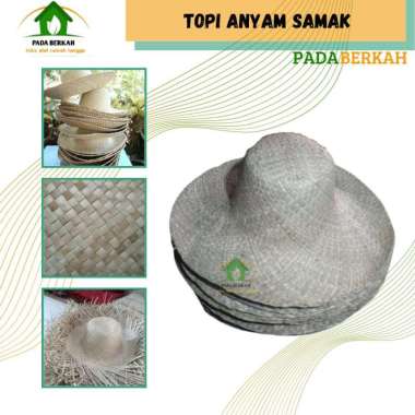 Topi Cowboy Topi Pantai Bali Pria Wanita Topi Anyaman Daun Pandan