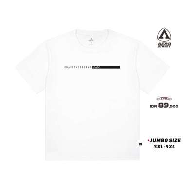 Aerostreet T Shirt Big Size Dreamer Putih Kaos T-Shirt FCBAA 4XL