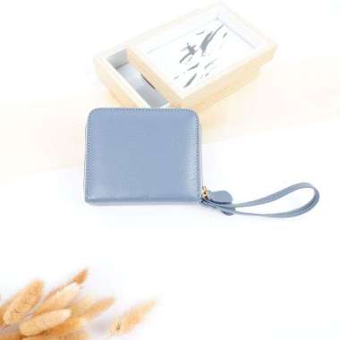 MIVASO Dompet kecil wanita kulit sapi DOVE JERUK Series Abu