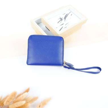 MIVASO Dompet kecil wanita kulit sapi DOVE JERUK Series navy