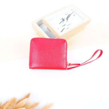 MIVASO Dompet kecil wanita kulit sapi DOVE JERUK Series Merah