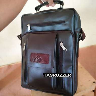 MIVASO Tas laptop kulit asli 100% muat map Xxl Coklat