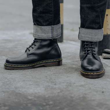 Mivaso Sepatu Pria Hight Boots Formal Kulit Asli 38 Hitam