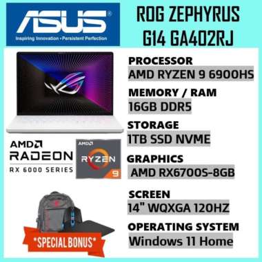 Laptop GAMING ASUS ROG Zephyrus G14 AMD Ryzen 9 RX6700S 14 inch 120Hz