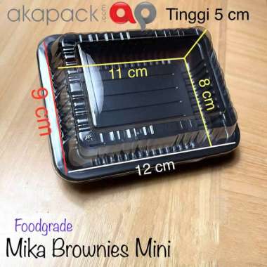 (50pcs) MIKA BROWNIES MINI / TRAY CUPCAKE KOTAK PUDING KUE TART