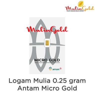 Logam Mulia 0.25 Gram Emas Antam Indonesia Micro Gold