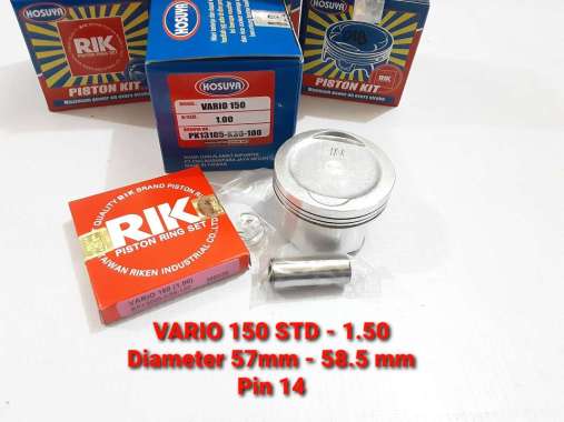 PISTON KIT VARIO 150 PREMIUM QUALITY RING RIKEN ORIGINAL
