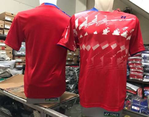 BAJU BADMINTON BULUTANGKIS 18297 IMPORT M MERAH