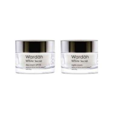 Wardah white secret/crystal secret day cream 30 gram 1paket day, night
