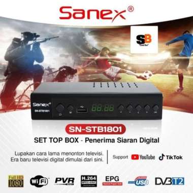 Sanex STB set top box TV Digital jaringan tv digital T2 DVB Multicolor
