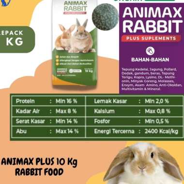 Pakan Kelinci Makanan Premium Rabbit Food Repack 1 Kg ANIMAX PLUS 1050