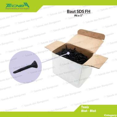 no brand Sekrup Roofing SDS FH #6 x 25mm Baut Sekrup Baja Ringan #6 x 1" inch