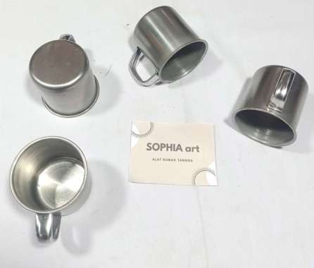 Gelas mug kecil mini stainless cangkir kopi MUG 6 CM