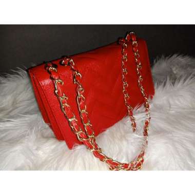 MIVASO Tas Kulit Asli Wanita Selempang Tali Rantai Abu