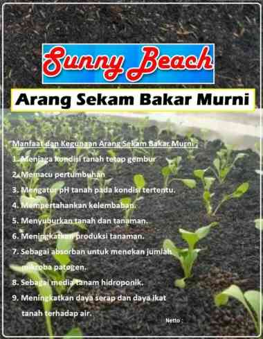 Arang Sekam Bakar Murni |Media Tanam Sekam Bakar Murni