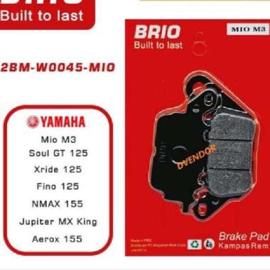 Brio Front Brakepad Kampas Rem Depan Dispad Mio Fino Jupiter Mx King
