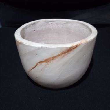 Pot Anggrek Tanah Liat Putih Motif 7x13cm|Pot Tanaman Tanah Liat Putih