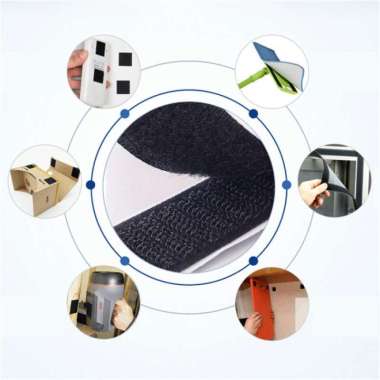 Perekat Pita Kabel Velcro Hook and Loop Magic Nylon Tape Gulungan 1 M 25mm