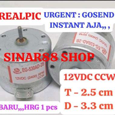MOTOR DINAMO TAPE MABUCHI 12V DC 12VDC CCW 2400RPM EG-530-2B 2400 RPM EG 530-2B 530 2B TR TRANSISTOR