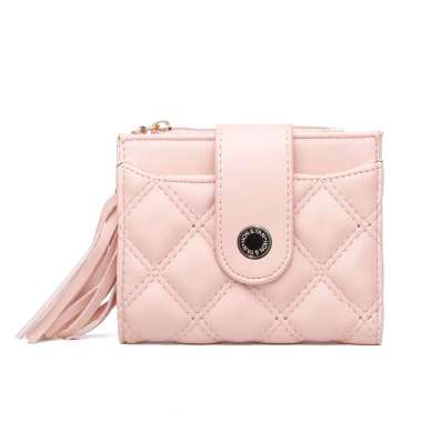 [HONYAN] Dompet Lipat Wanita Import Card Holder Cewek - Oriana Short Wallet Box Pink