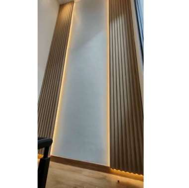 Wall panel Fluted Rectangle Triple Bar - E20 Dark Beech Wood