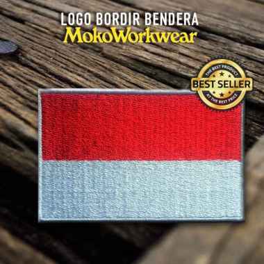 EMBLEM BORDIR BENDERA MERAH PUTIH READY STOCK