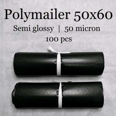 Polymailer Hitam 50x60 Semi Glossy isi 100 pcs