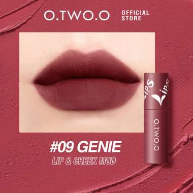 O.TWO.O VELVET MATTE LIP&CHEEK MUD LIPTINT GLOSS 09 GENIE