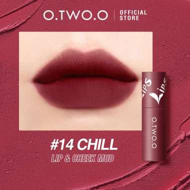 O.TWO.O VELVET MATTE LIP&CHEEK MUD LIPTINT GLOSS 14 CHILL