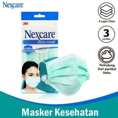 3M Nexcare MD-23 Masker Earloop 3 Ply Daily Mask - 1 Pack (2 Pcs Masker)