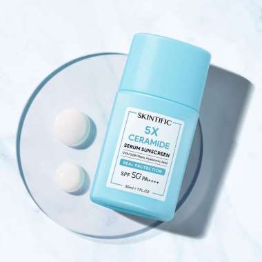 SKINTIFIC Sunscreen 5X Ceramide Serum Sunscreen Stick SPF50 PA++++ Skincare Sunblock 30ml