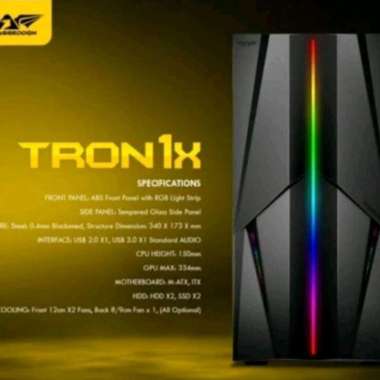 Casing PC Gaming Armageddon Tron 1X Micro Atx