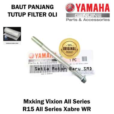 Baut Panjang Tutup Filter Oli MxKing Mx King Vixion Xabre Wr R15 Asli Original Yamaha Surabaya 95E32