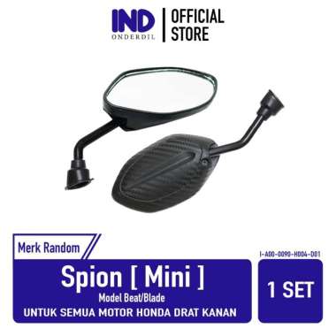 Spion-Sepion-Kaca-Mirror-Cermin Mini-Kecil Kiri-Kanan Set Honda Beat Karbu Lama-FI-Pop-Street-Sporty
