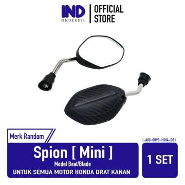 Spion-Sepion-Kaca-Mirror-Cermin Mini-Kecil Kiri-Kanan Set Honda Beat Karbu Lama-FI-Pop-Street-Sporty