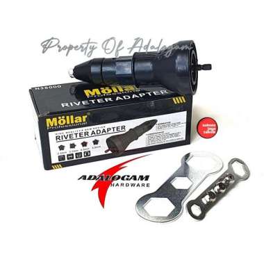 MOLLAR Adaptor Tang Rivet Mesin Bor - Adapter Drill Riveter Hitam