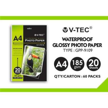 VTEC Kertas Foto / Photo Paper V-tec A4 185 gsm GLOSSY