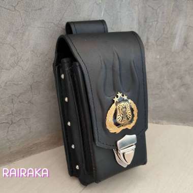 Sarung hp double kulit logo tribrata terbaru