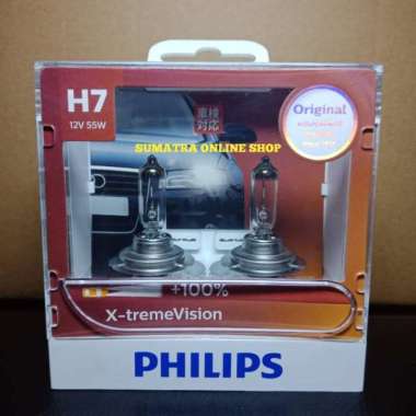 Philips Xtreme Vision H7 12V 55W 3350K Bohlam Mobil X-Tremevision H7