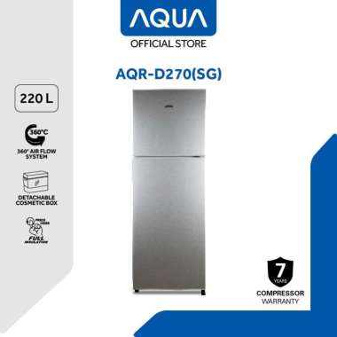 AQUA Elektronik AQR-D270(DG/SG) Kulkas 2 Pintu 220 L SG
