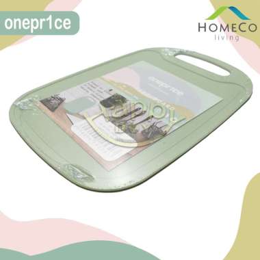 CHOPPING BOARD | CUTTING BOARD | TALENAN OVAL PLASTIK TEBAL HOMECO ONEPRICE HIJAU