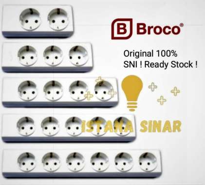 STOP KONTAK BROCO 1 2 3 4 5 6 LUBANG / TERMINAL / COLOKAN LISTRIK BROCO / COLOKAN KUNINGAN SNI 1 Lub