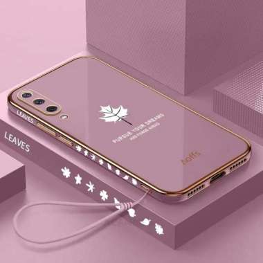 Casing Maple Samsung A50 / A50S / A30S Softcase Plating Bonus Tali Strap SAMSUNG A50S UNGU