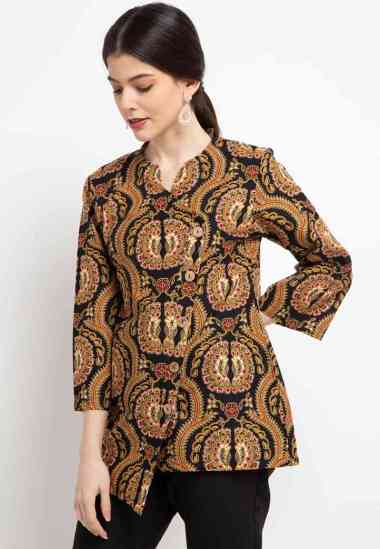 Arjuna Weda Blouse Batik Modern 18330030 - Hitam S